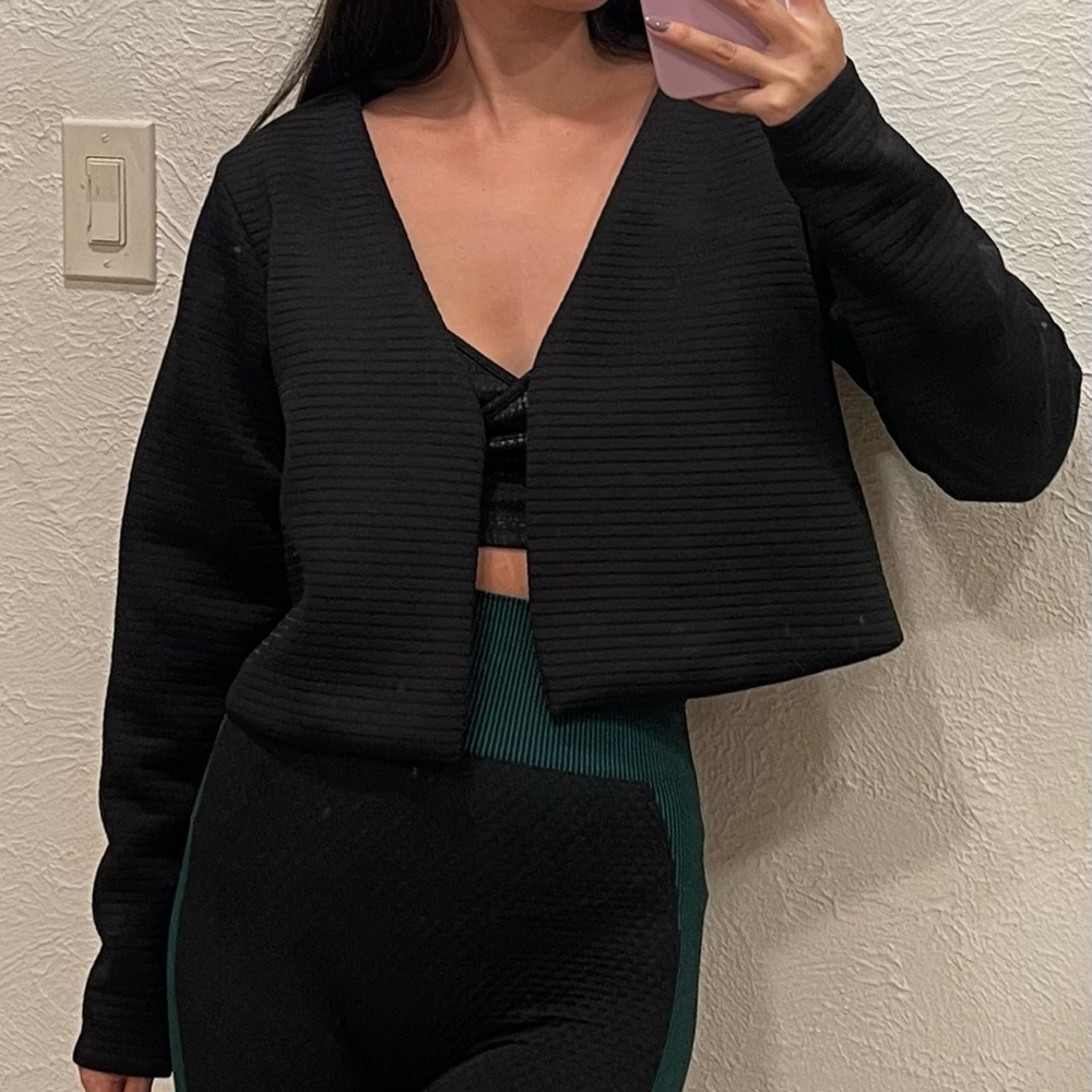Cropped oversized jacket